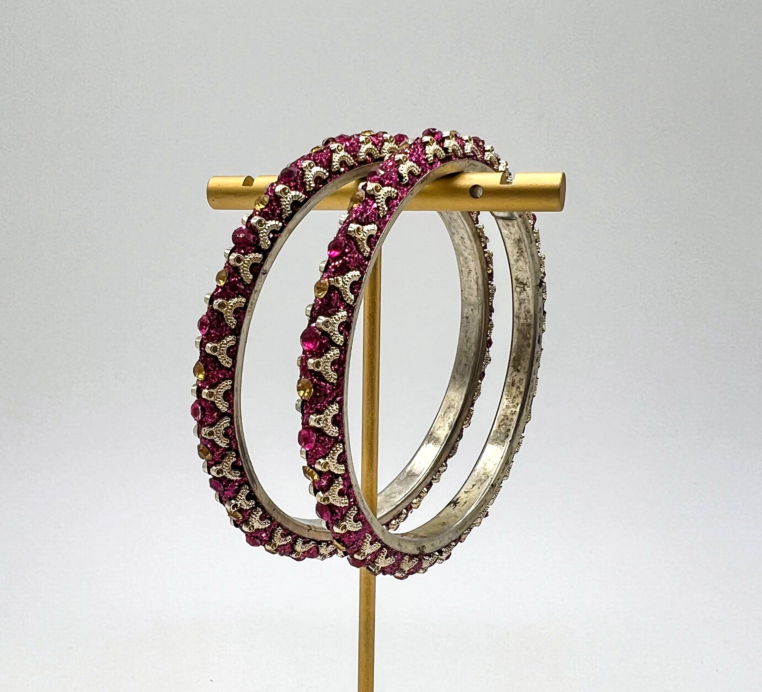 Pair Bangles Purple 2.6